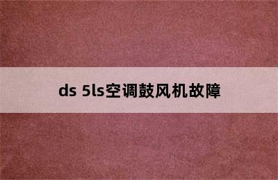 ds 5ls空调鼓风机故障